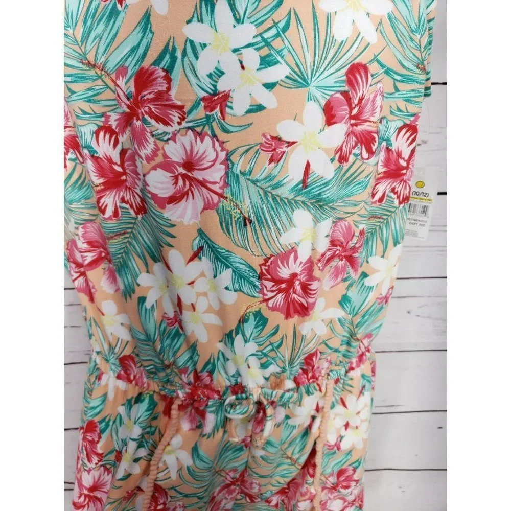 Bobbie Brooks Large 10/12 hawaiian tropical print romper‎ jumpsuit